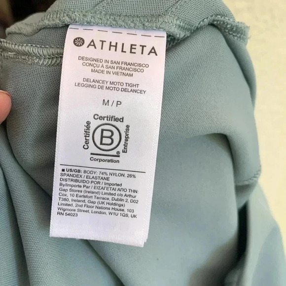 ATHLETA DELANCEY MOTO TIGHT LEGGINGS SIZE MP - Picture 10 of 10